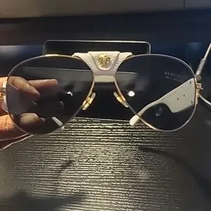 Brand New with no tags, they were a gift, White Versace Sunglasses Amazon.com: Versace VE 4444U 314/5 White Plastic Rectangular  main image 4
